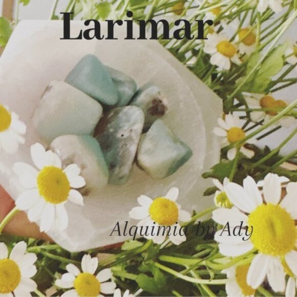 Larimar drops statement silver earrings/manifesting trust and faith - Picture 5 of 5